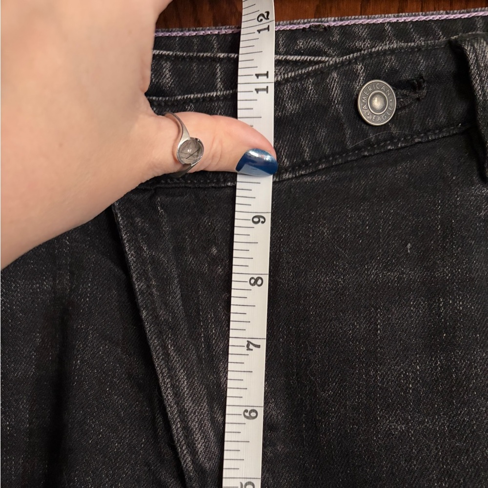 American Eagle x Coco Gauff distressed cross over stovepipe jeans - Picture 5 of 10